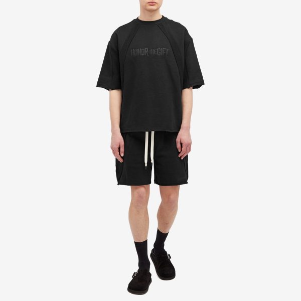 Honor the Gift Terry Panel Short Sleeve Sweater