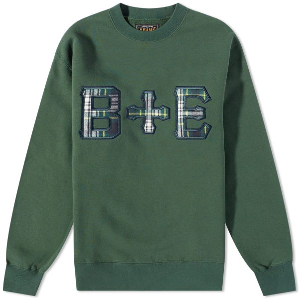 END. x Beams Plus 'Ivy League' Patch Logo Crew Sweat