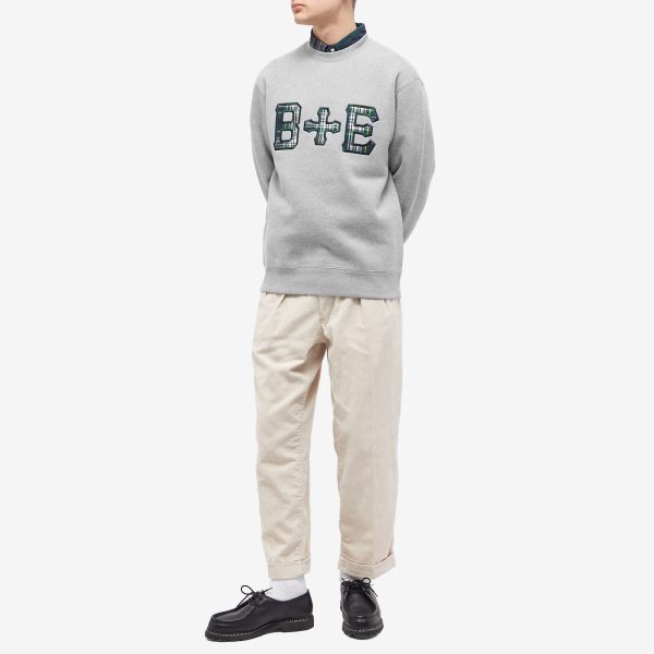 END. x Beams Plus 'Ivy League' Patch Logo Crew Sweat