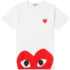 Comme des Garcons Play Women's Double Red Heart T-Shirt