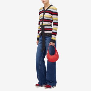 Ganni Logo Wool Mix Belt Cardigan