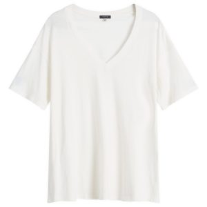 R13 V-Neck Boxy Seamless T-Shirt