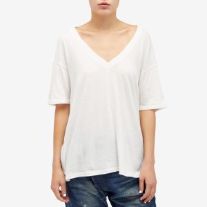 R13 V-Neck Boxy Seamless T-Shirt