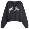 R13 New York Cropped Crewneck