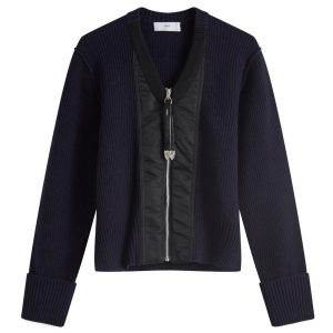 Toga Archives Wool knit zip cardigan