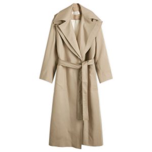 Róhe Belted trench coat with double collar