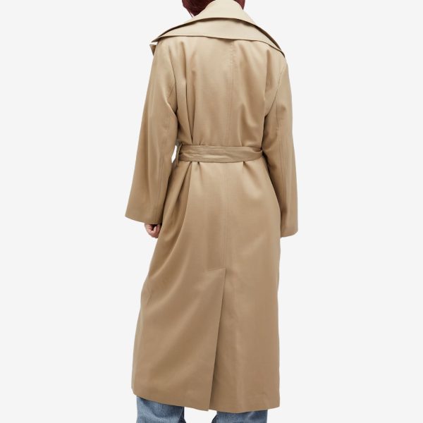 Róhe Belted trench coat with double collar