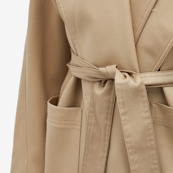 Róhe Belted trench coat with double collar