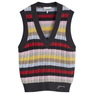 Ganni Logo Wool Mix Vest