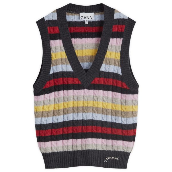 Ganni Logo Wool Mix Vest