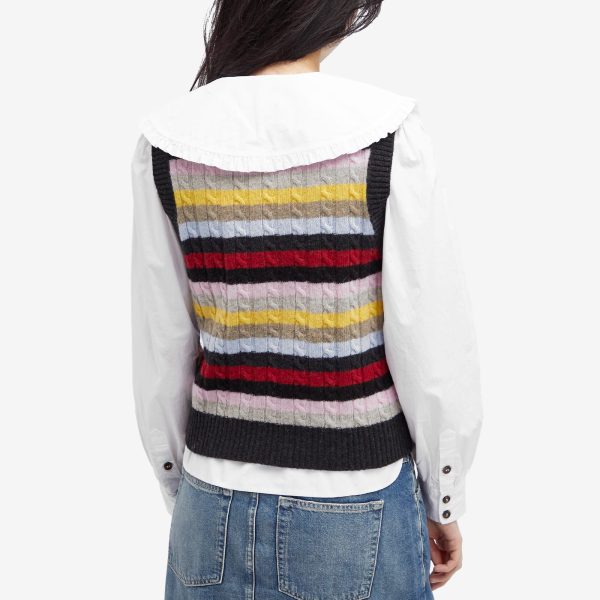 Ganni Logo Wool Mix Vest