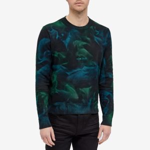 Saint Laurent Archive Logo Tie Dye Crew Sweat