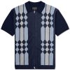 Beams Plus Zip Stripe Knit Polo