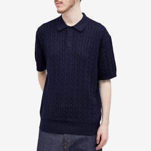 Beams Plus Cable Knit Polo