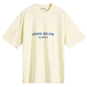 Stone Island Marina Old Effect Logo T-Shirt