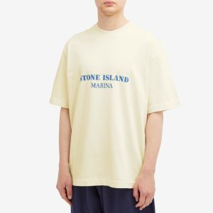 Stone Island Marina Old Effect Logo T-Shirt