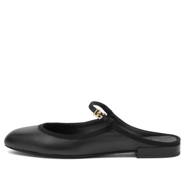 Dolce & Gabbana Leather Slip On Ballet Shoe