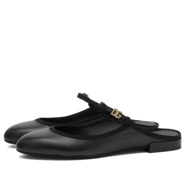 Dolce & Gabbana Leather Slip On Ballet Shoe