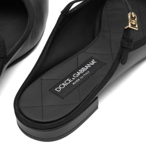 Dolce & Gabbana Leather Slip On Ballet Shoe