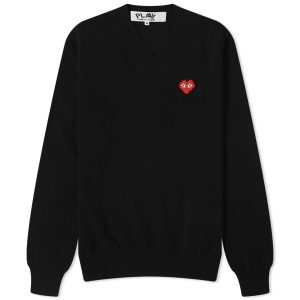 Comme des Garçons Play Invader Heart V-Neck Knit