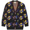 Gucci GG Graphic Logo Intarsia Cardigan