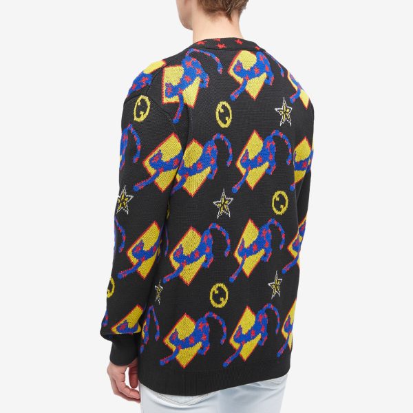 Gucci GG Graphic Logo Intarsia Cardigan