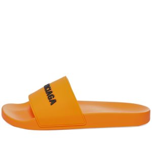 Balenciaga Logo Pool Slide