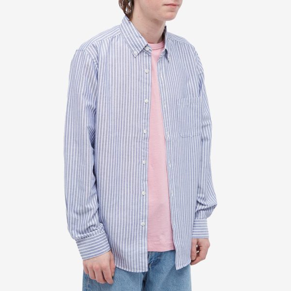 Portuguese Flannel Belavista Stripe Button Down Oxford Shirt