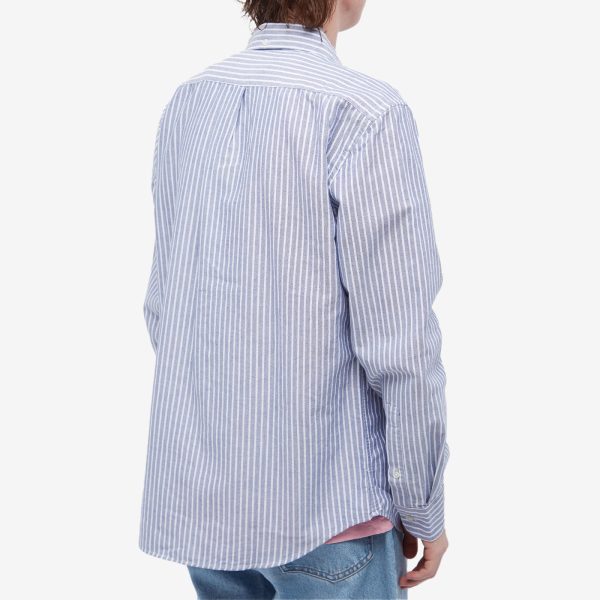 Portuguese Flannel Belavista Stripe Button Down Oxford Shirt