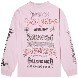 Balenciaga Metal Logo Long Sleeve Tee