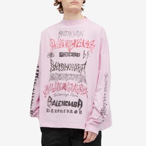 Balenciaga Metal Logo Long Sleeve Tee