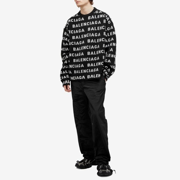 Balenciaga Repeat Logo Crew Knit