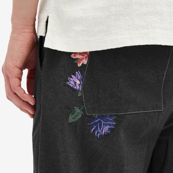 Dime Embroidered Lotus Trousers