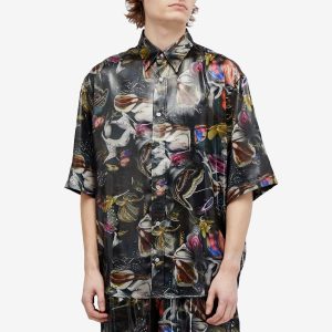 Acne Studios Sandrok Fluid Foiled Short Sleeve Shirt