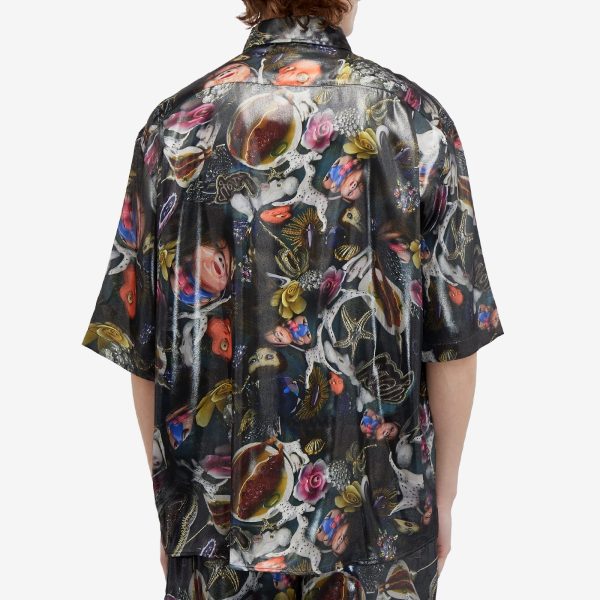 Acne Studios Sandrok Fluid Foiled Short Sleeve Shirt