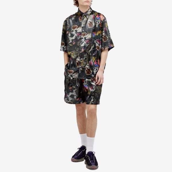 Acne Studios Sandrok Fluid Foiled Short Sleeve Shirt