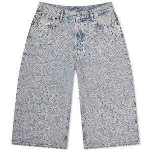 Acne Studios Rudda Denim Monogram Shorts