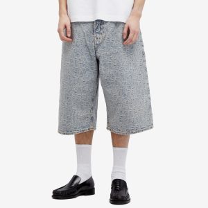 Acne Studios Rudda Denim Monogram Shorts