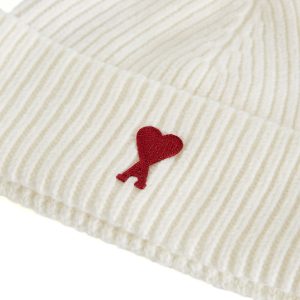 AMI Paris Red ADC Beanie