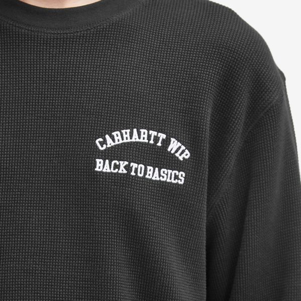 Carhartt WIP Long Sleeve Basics Script Waffle T-Shirt