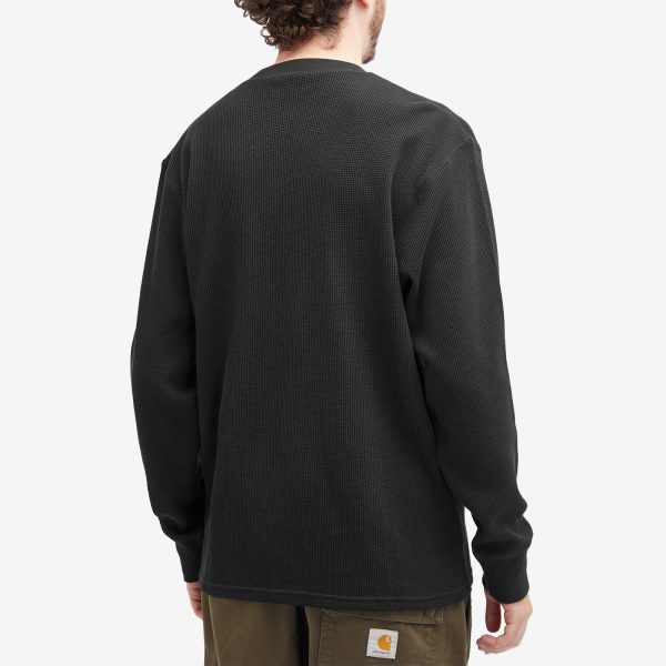 Carhartt WIP Long Sleeve Basics Script Waffle T-Shirt