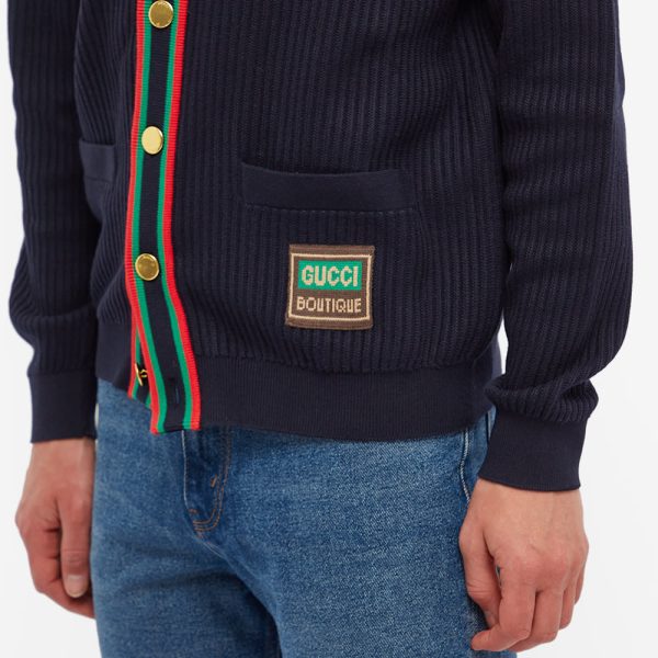 Gucci Logo GRD Placket Cardigan