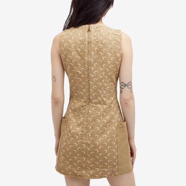 Marine Serre Moon Jacquard Twill Mini Dress