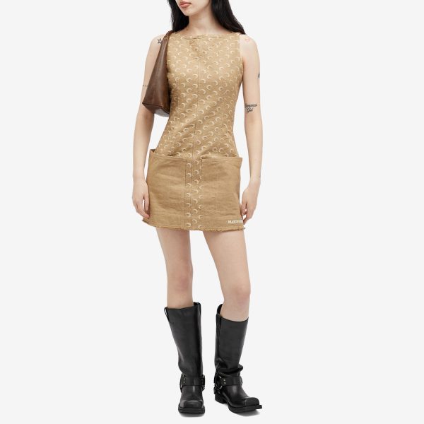 Marine Serre Moon Jacquard Twill Mini Dress