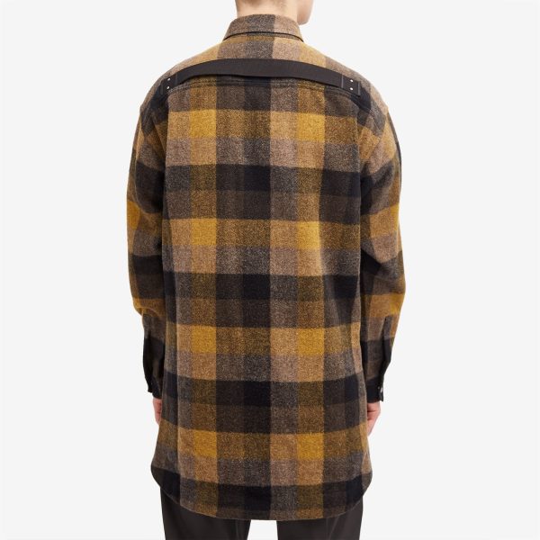 Rick Owens Wool Plaid Oversized Outershirt