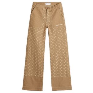 Marine Serre Moon Jacquard Twill Workwear Pants