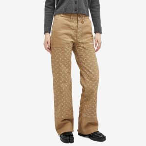 Marine Serre Moon Jacquard Twill Workwear Pants