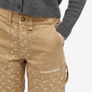 Marine Serre Moon Jacquard Twill Workwear Pants