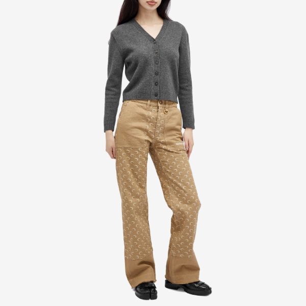 Marine Serre Moon Jacquard Twill Workwear Pants