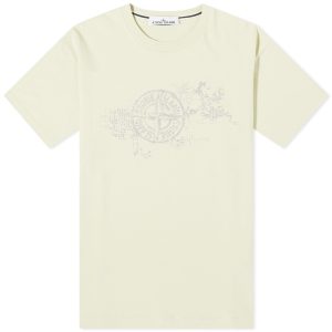 Stone Island Camo Three Badge Print T-Shirt